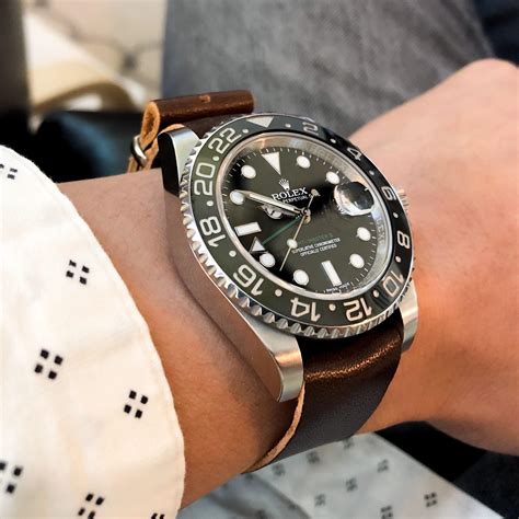 rolex gmt leather nato strap|rolex gmt master ii watch.